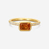 Goshwara Gossip 18K Yellow Gold Citrine Emerald Cut Ring Sz. 6.75 JR0068-CT-D