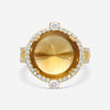 Goshwara Rock N Roll 18K Yellow Gold Citrine & Diamond Ring Sz. 6.5 JR0137-CT-Y