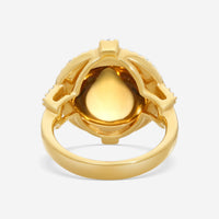Goshwara Rock N Roll 18K Yellow Gold Citrine & Diamond Ring Sz. 6.5 JR0137-CT-Y