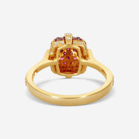 Goshwara Sugarloaf 18K Yellow Gold Diamond and Ruby Ring Sz. 6.5 JR0153-RU-Y