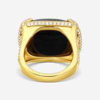 Goshwara Rock N Roll 18K Yellow Gold Onyx & Diamond Ring Sz. 7 JR0197-OX-Y