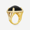 Goshwara Rock N Roll 18K Yellow Gold Onyx & Diamond Ring Sz. 7 JR0197-OX-Y