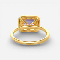 Goshwara Queen 18K Yellow Gold Amethyst Enamel Ring Sz. 6.75 JR0291-AM-ENBLK-Y