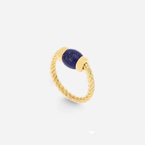 Tavanti La Carrousel 18K Yellow Gold Lapis Lazuli Ring Sz. 7 JS-20-0229-LA-Y-61