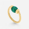 TAVANTI - 18KT Yellow Gold, Malachite, Emeralds Ring (Â Malachite)-JS-20-0229 MA Y - 59

Ring size 6. - THE SOLIST