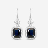 Suna Platinum Sapphire & Diamond Drop Earrings E2462SP-LB