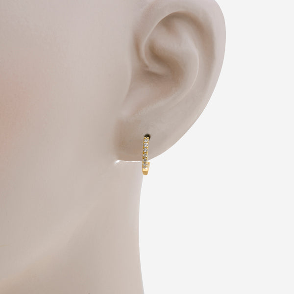 Tresorra 18K Yellow Gold with Diamond Hoop Earrings K0640E01-YG