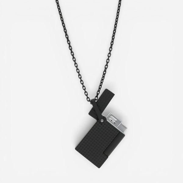 S.T. Dupont Matte Black Metal Lighter Necklace K27068CH