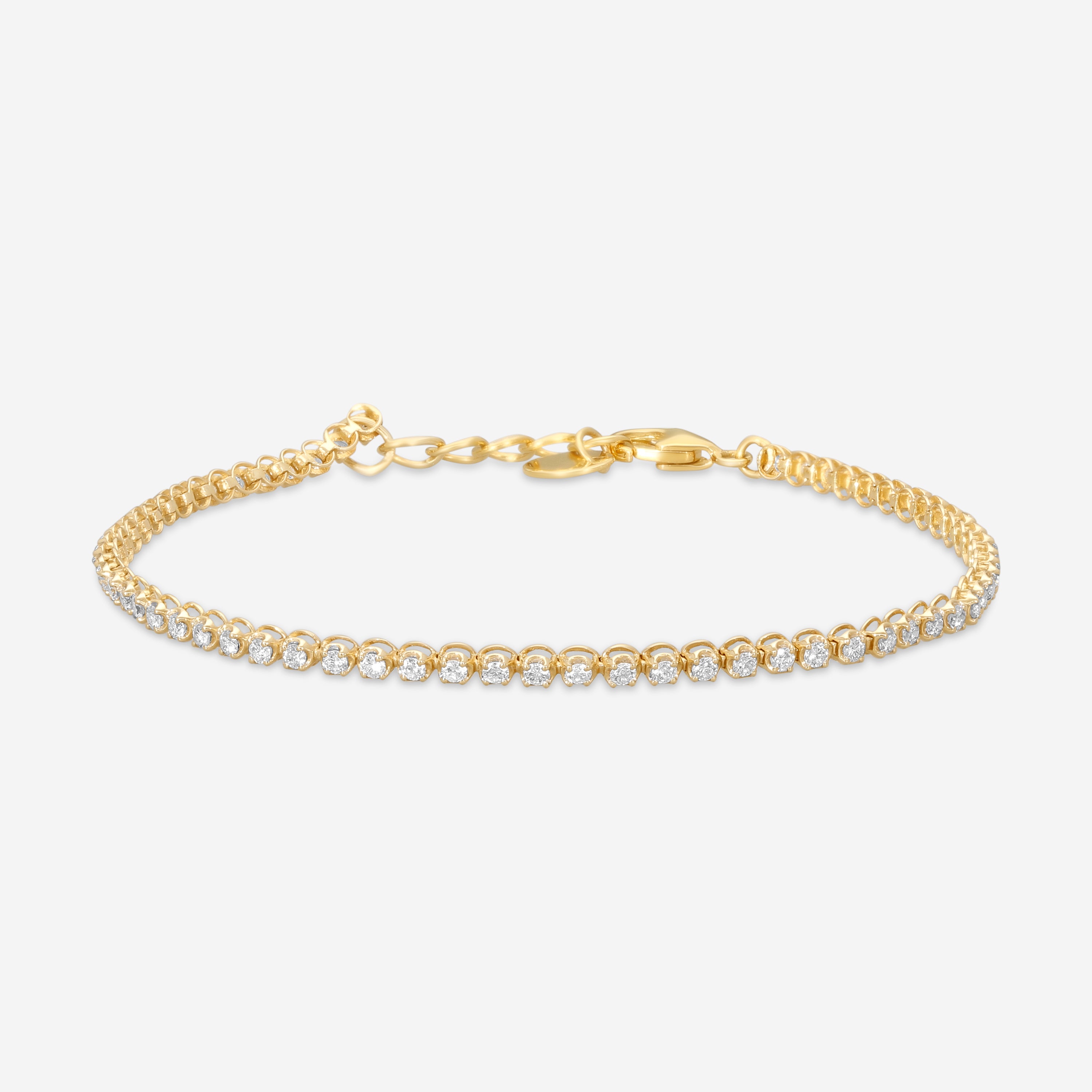 Ina Mar 14K Yellow Gold Diamond Tennis Bracelet KB501464