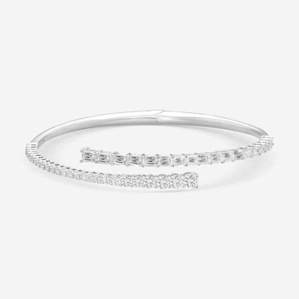 Ina Mar 14K White Gold Round & Emerald Cut Diamond Wrap Bracelet KC401878YQ-G