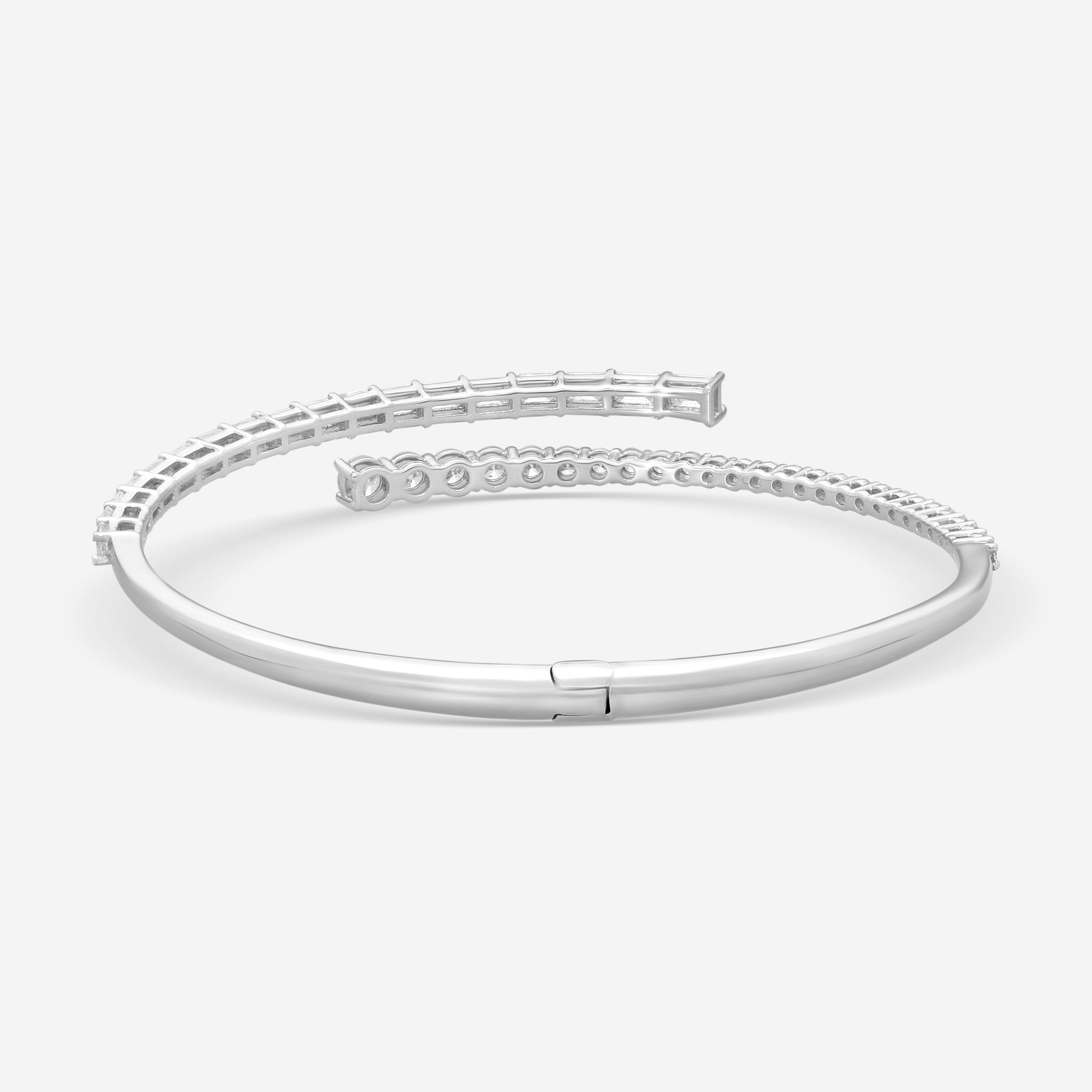 Ina Mar 14K White Gold Round & Emerald Cut Diamond Wrap Bracelet KC401878YQ-G