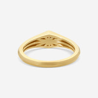 Sydney Evan Tiny Enamel Groovy Eye 14K Yellow Gold Diamond Signet Ring Sz. 4.5 KE1469NAWH-Y4.5 - THE SOLIST