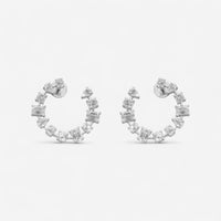 Ina Mar 14K White Gold Diamond Hoop Earrings KE607805Q-G