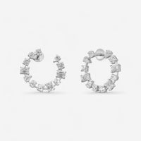 Ina Mar 14K White Gold Diamond Hoop Earrings KE607805Q-G