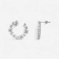Ina Mar 14K White Gold Diamond Hoop Earrings KE607805Q-G