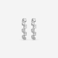 Ina Mar 14K White Gold Inside-Out Oval Cut Diamond Hoop Earrings KE800827Q-G