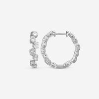 Ina Mar 14K White Gold Inside-Out Oval Cut Diamond Hoop Earrings KE800827Q-G