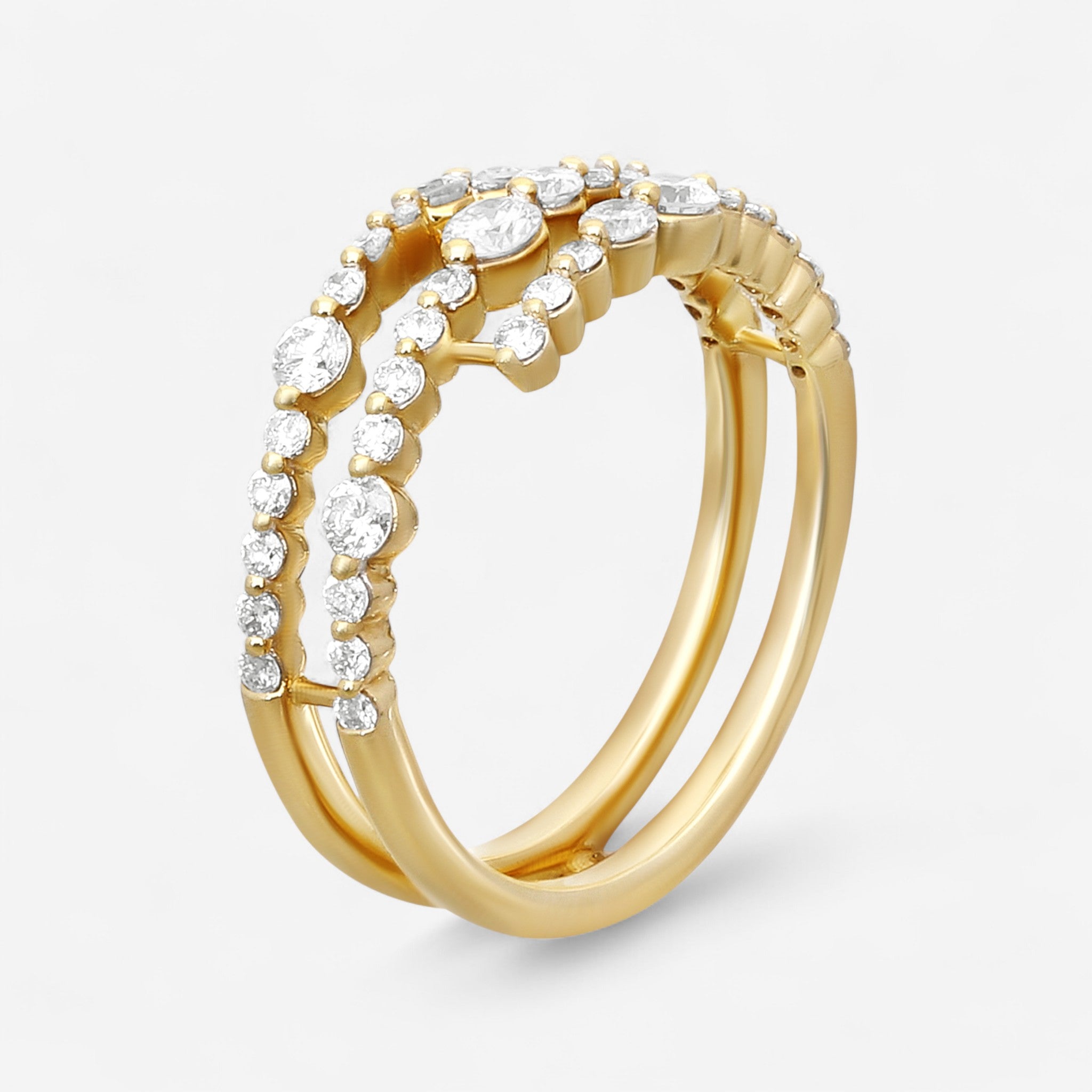 Ina Mar 14K Yellow Gold Round Cut Diamond Ring Sz. 6.5 KMFKR107353YQ-G