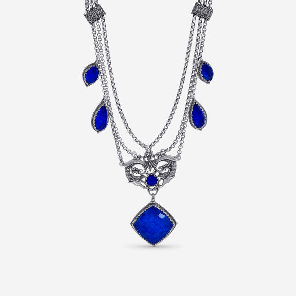 Konstantino Andromeda Sterling Silver and Lapis Doublet Necklace KOKJ449-131-381 - THE SOLIST