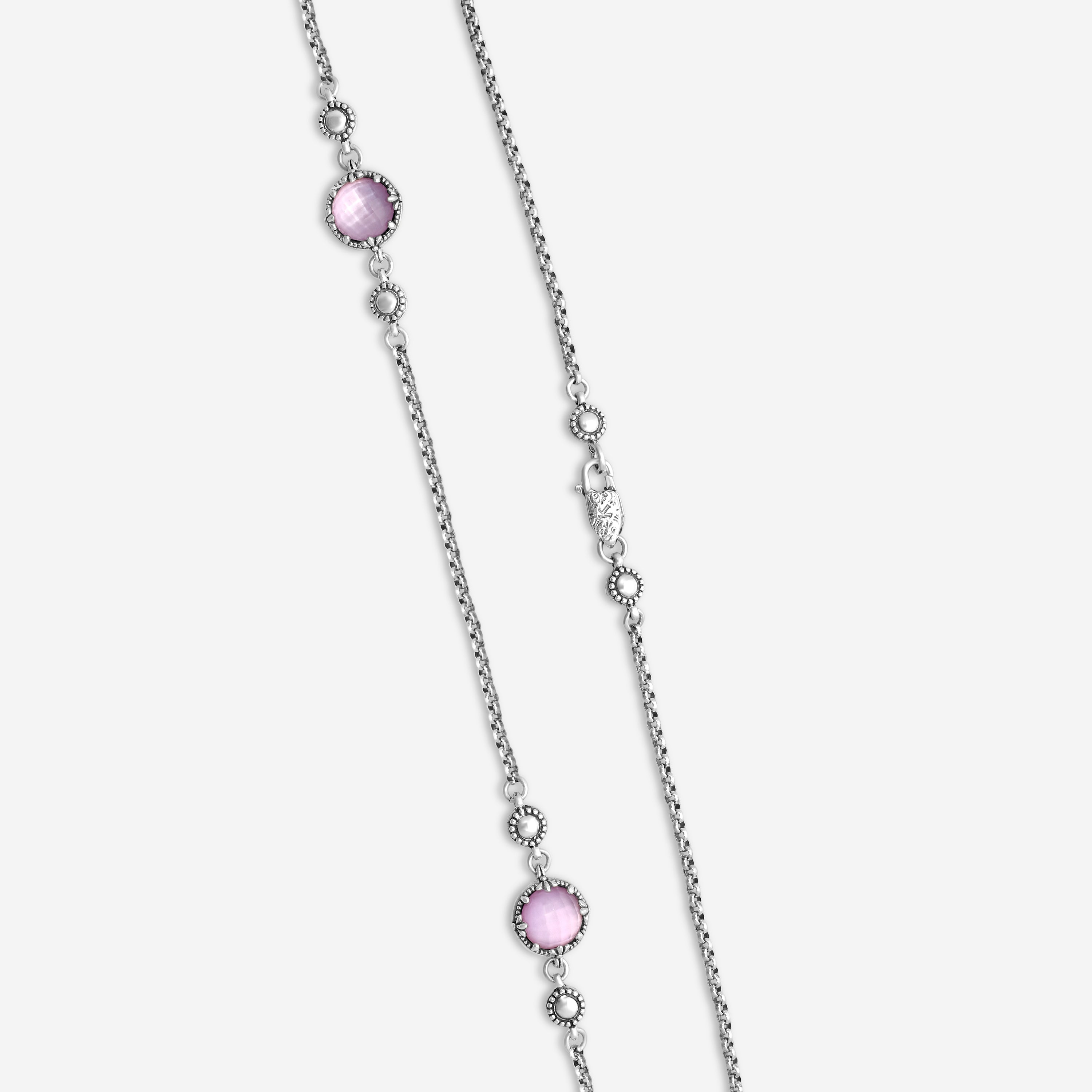 KONSTANTINO – “Gen K 2” Sterling Silver, Pink Corundum Doublet Necklace (PCD: 8 mm) – KOKJ501-131-652-18 2U

Chain Length: 18.0 in. - THE SOLIST