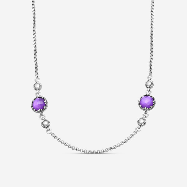 KONSTANTINO – “Gen K 2” Sterling Silver, Amethyst Doublet Necklace (AD: 8 mm) – KOKJ501-131-653-18 2U

Chain Length: 18.0 in. - THE SOLIST