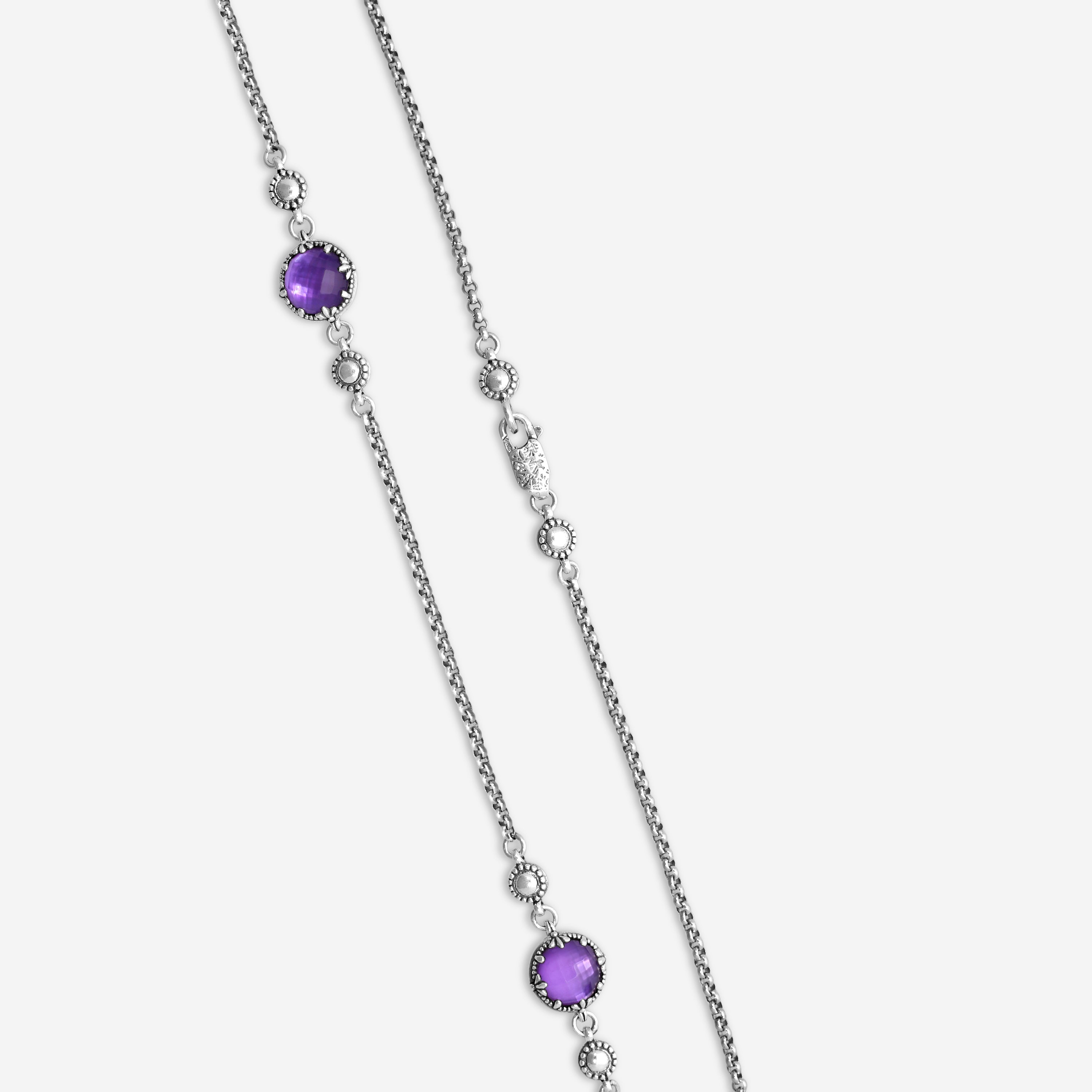 KONSTANTINO – “Gen K 2” Sterling Silver, Amethyst Doublet Necklace (AD: 8 mm) – KOKJ501-131-653-18 2U

Chain Length: 18.0 in. - THE SOLIST