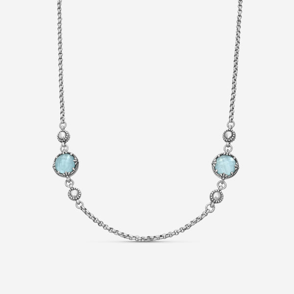 KONSTANTINO – “Gen K 2” Sterling Silver, Aquamarine Triplet Necklace (AT: 8 mm) – KOKJ501-131-655-18 2U

Chain Length: 18.0 in. - THE SOLIST