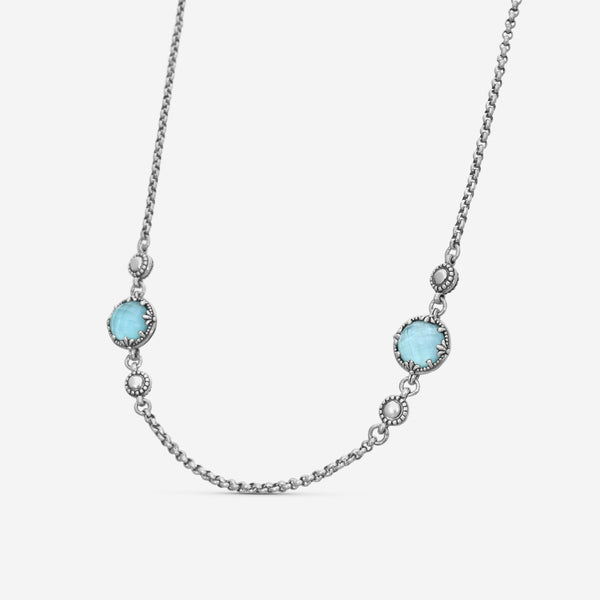 KONSTANTINO – “Gen K 2” Sterling Silver, Aquamarine Triplet Necklace (AT: 8 mm) – KOKJ501-131-655-18 2U

Chain Length: 18.0 in. - THE SOLIST