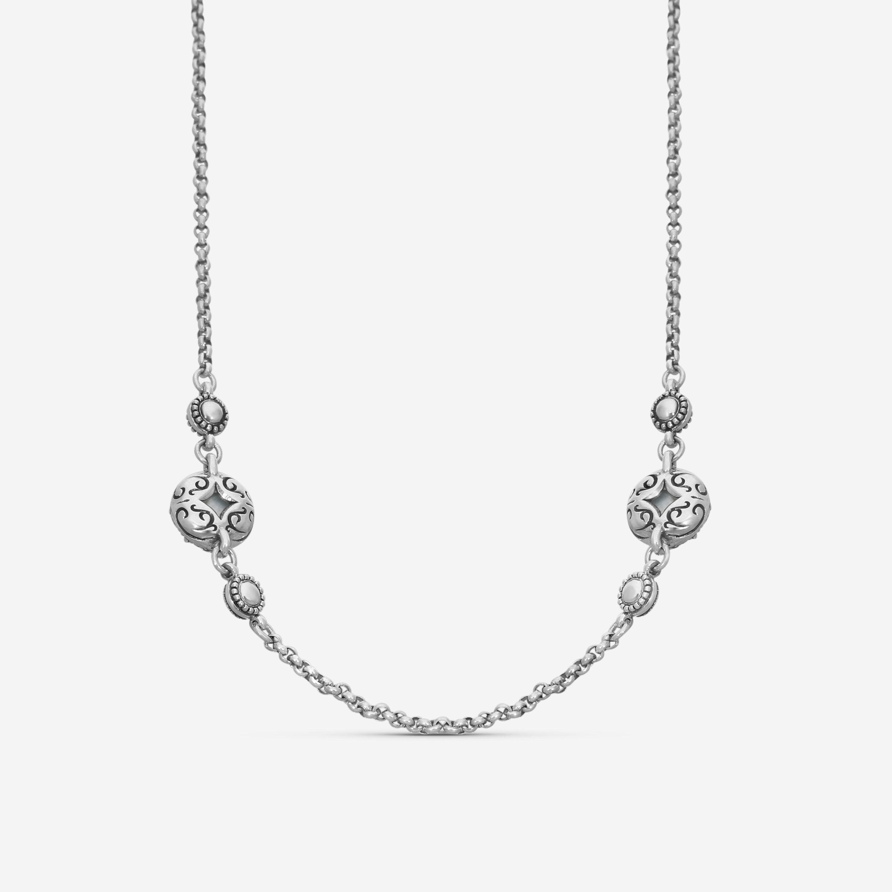 Konstantino Gen K 2 Sterling Silver Aquamarine Necklace KOKJ501-131-65
