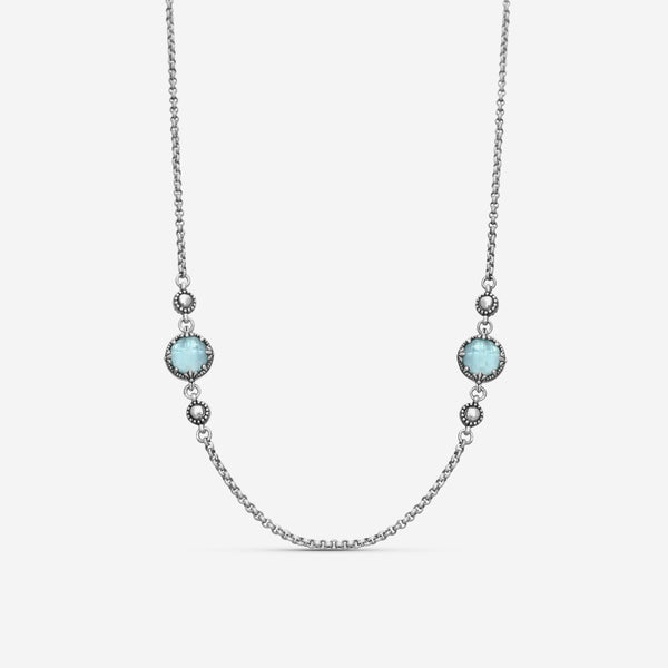 KONSTANTINO – “Gen K 2” Sterling Silver, Aquamarine Triplet Necklace (AT: 8 mm) – KOKJ501-131-655-20 2U

Chain Length: 20.0 in. - THE SOLIST