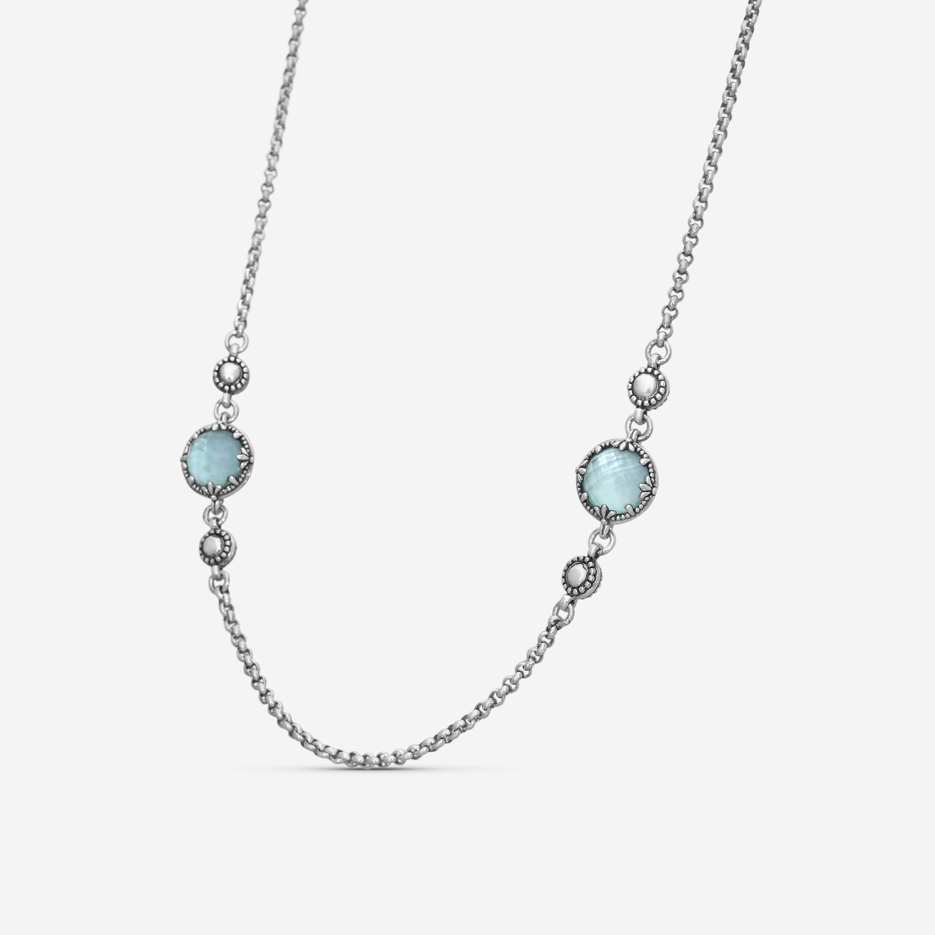 KONSTANTINO – “Gen K 2” Sterling Silver, Aquamarine Triplet Necklace (AT: 8 mm) – KOKJ501-131-655-20 2U

Chain Length: 20.0 in. - THE SOLIST