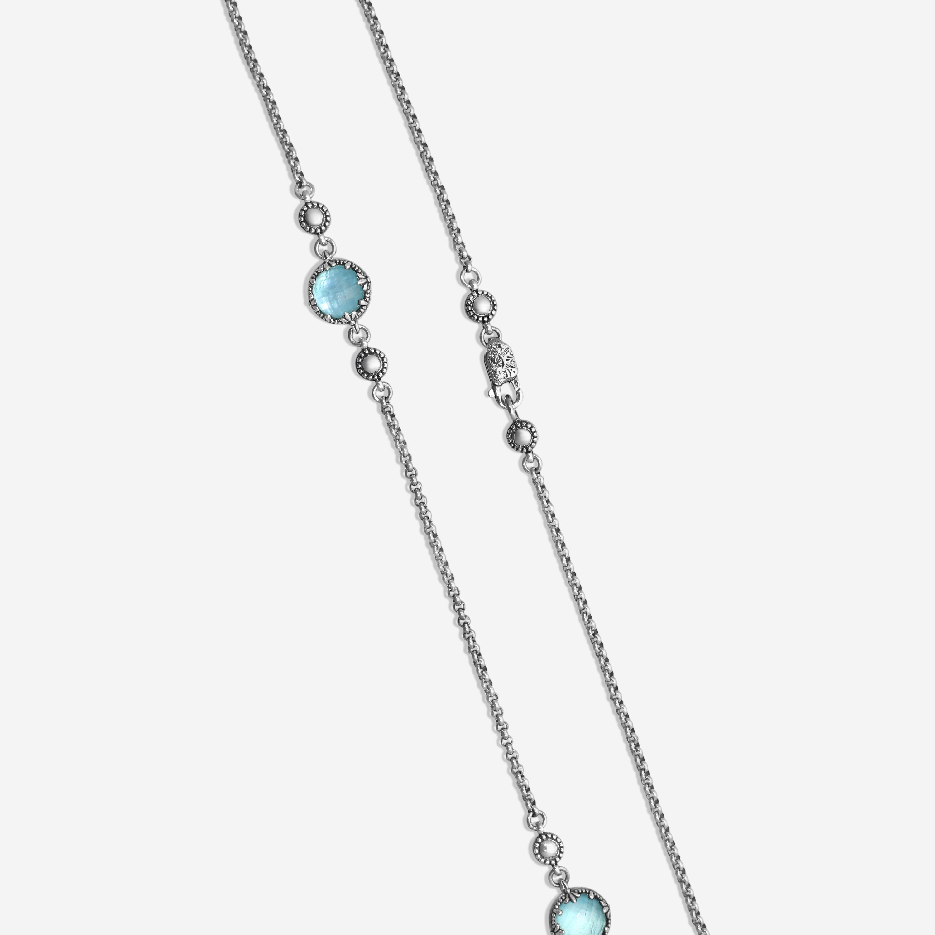 KONSTANTINO – “Gen K 2” Sterling Silver, Aquamarine Triplet Necklace (AT: 8 mm) – KOKJ501-131-655-20 2U

Chain Length: 20.0 in. - THE SOLIST