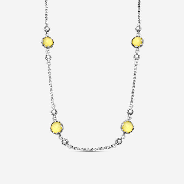 KONSTANTINO – “Gen K 2” Sterling Silver, Yellow Agate Doublet Necklace (YAD: 8 mm) – KOKJ503-131-649-22 4U

Chain Length: 22.0 in. - THE SOLIST