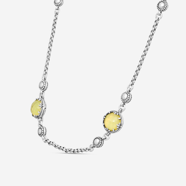 KONSTANTINO – “Gen K 2” Sterling Silver, Yellow Agate Doublet Necklace (YAD: 8 mm) – KOKJ503-131-649-22 4U

Chain Length: 22.0 in. - THE SOLIST