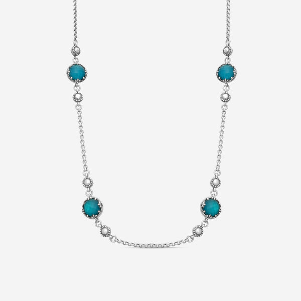 KONSTANTINO – “Gen K 2” Sterling Silver, Blue Spinel Doublet Necklace (SPN: 8 mm) – KOKJ503-131-650-22 4U

Chain Length: 22.0 in. - THE SOLIST
