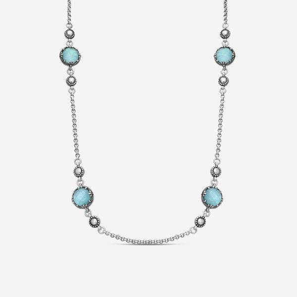 KONSTANTINO – “Gen K 2” Sterling Silver, Aquamarine Triplet Necklace (AT: 8 mm) – KOKJ503-131-655-22 4U

Chain Length: 22.0 in. - THE SOLIST
