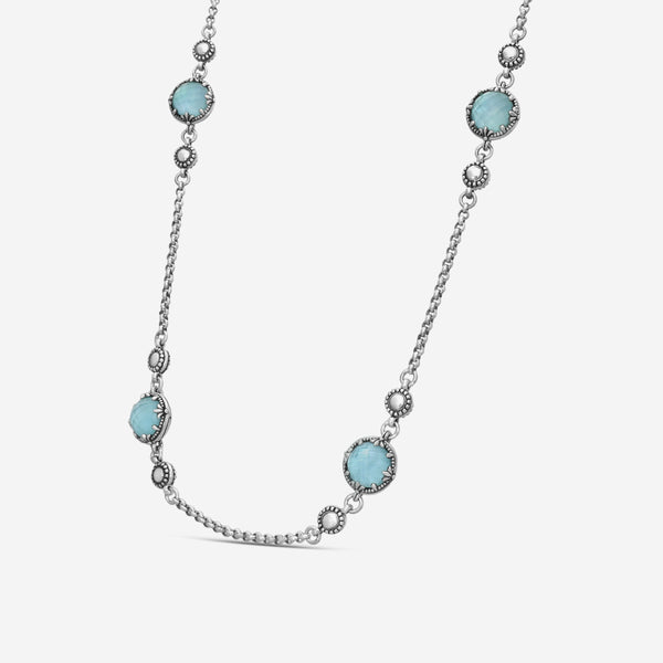 KONSTANTINO – “Gen K 2” Sterling Silver, Aquamarine Triplet Necklace (AT: 8 mm) – KOKJ503-131-655-22 4U

Chain Length: 22.0 in. - THE SOLIST