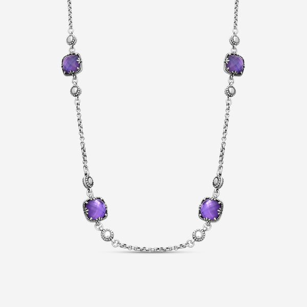 KONSTANTINO – “Gen K 2” Sterling Silver, Amethyst Triplet Necklace (AT: 8 mm) – KOKJ504-131-653-22 4U

Chain Length: 22.0 in. - THE SOLIST