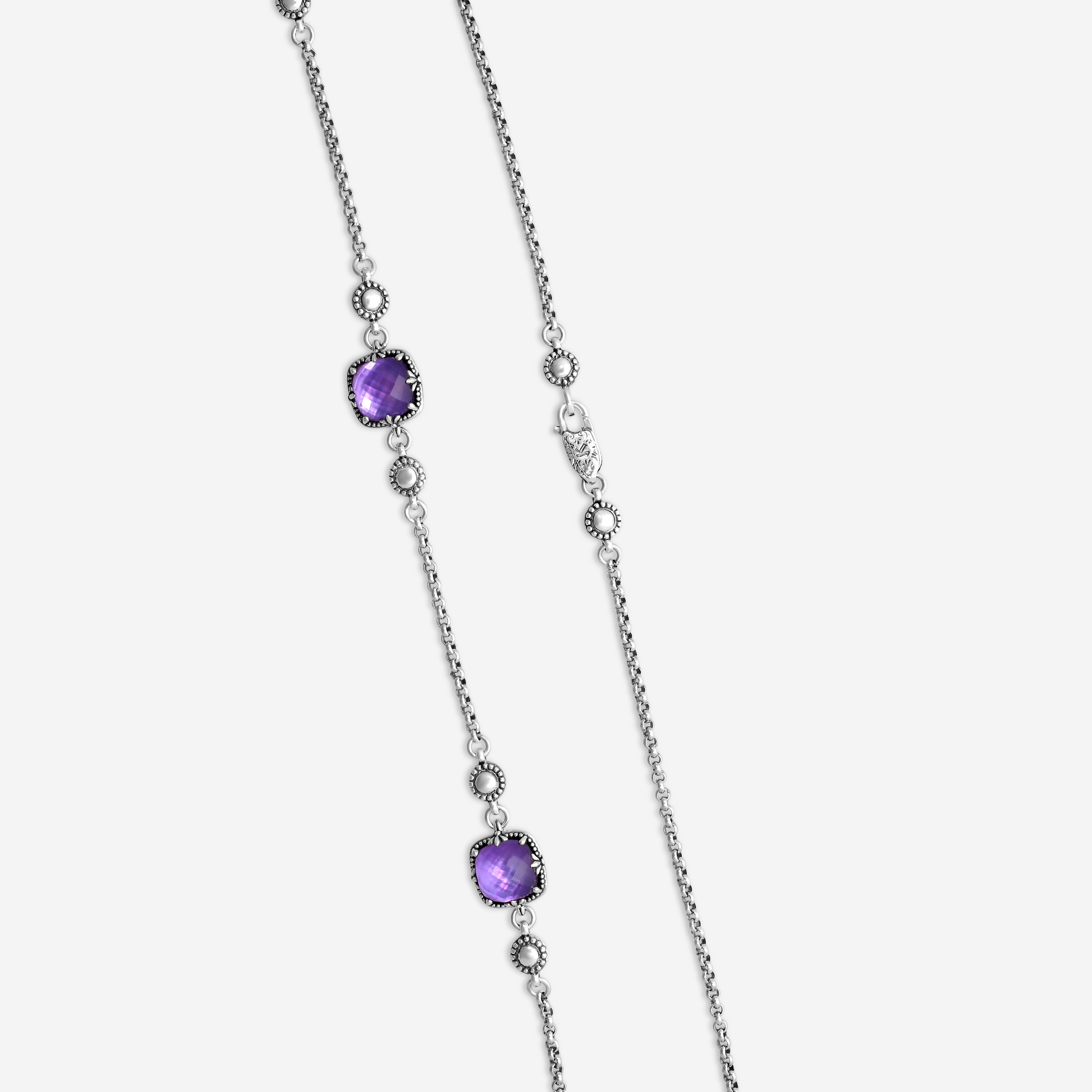 KONSTANTINO – “Gen K 2” Sterling Silver, Amethyst Triplet Necklace (AT: 8 mm) – KOKJ504-131-653-22 4U

Chain Length: 22.0 in. - THE SOLIST