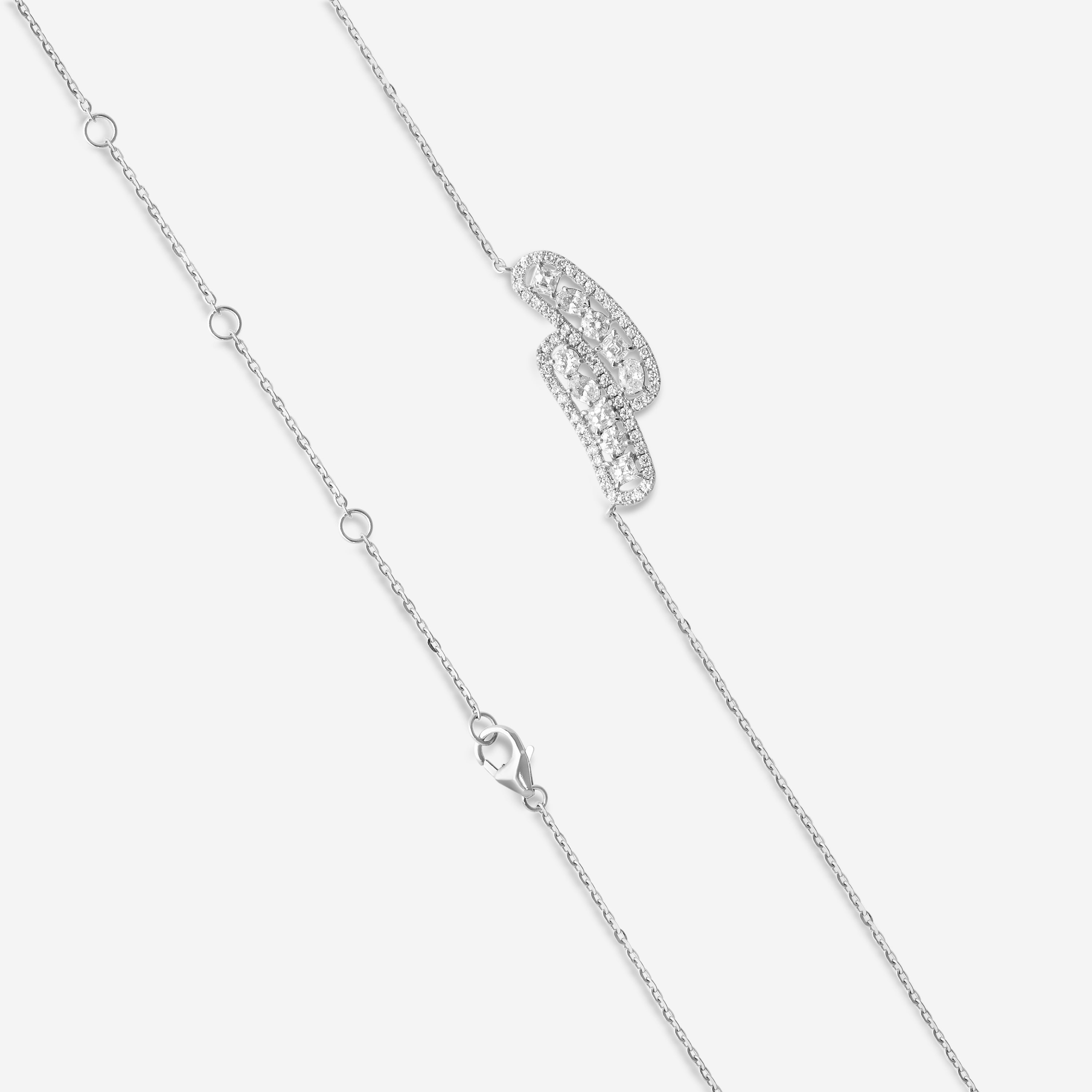 Ina Mar 14K White Gold Diamond Pendant Necklace KP608392