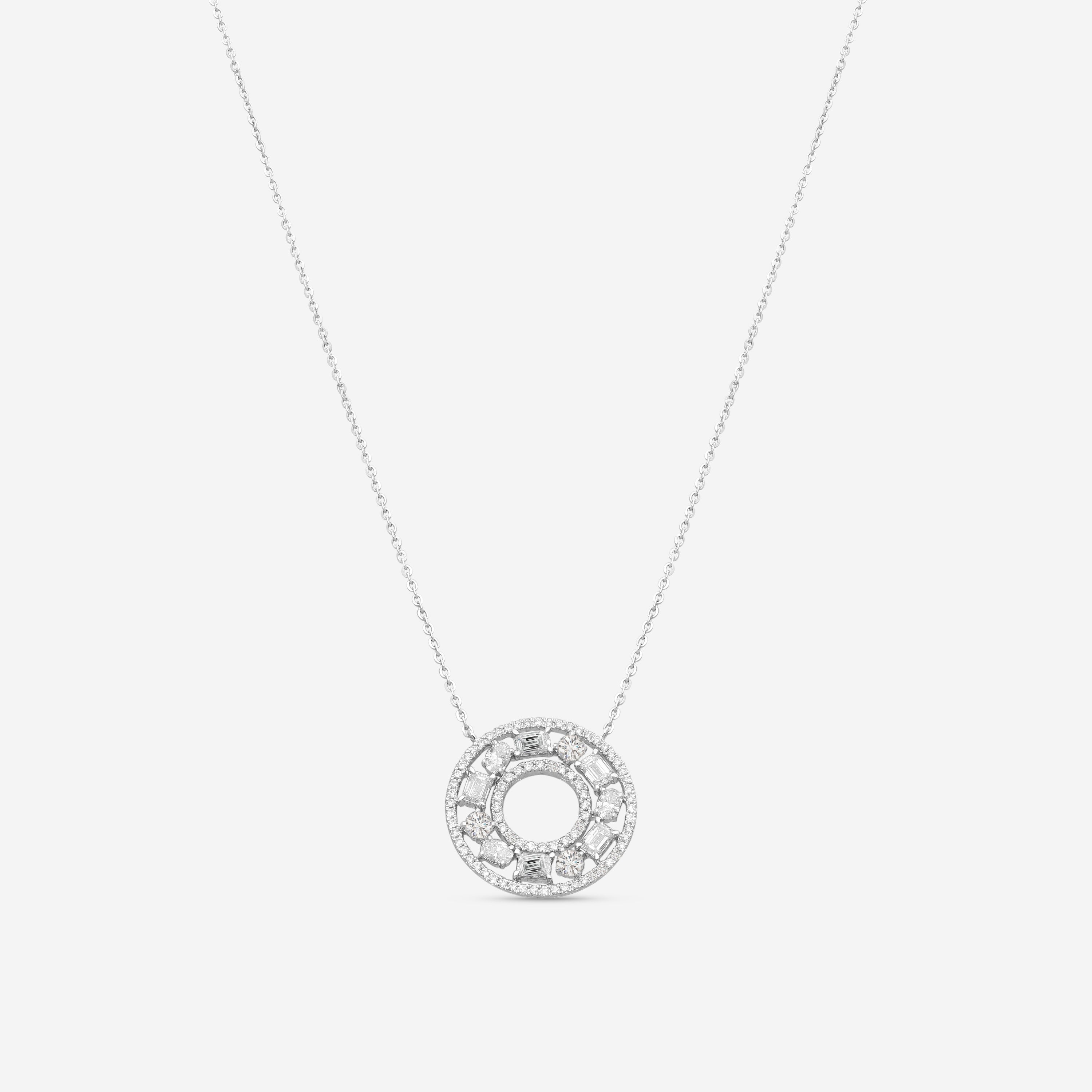 Ina Mar 14K White Gold Diamond Pendant Necklace KP608394