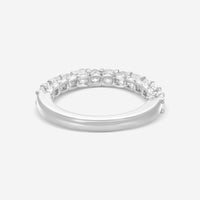 Ina Mar 18K White Gold Radiant & Round Cut Diamond Band Ring Sz. 7 KR105263