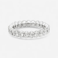 Ina Mar 14K White Gold Oval Cut Eternity Diamond Band Ring Sz. 7 KR106226Q-G