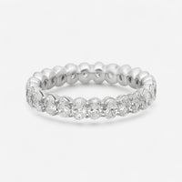 Ina Mar 14K White Gold Oval Cut Eternity Diamond Band Ring Sz. 7 KR106226Q-G