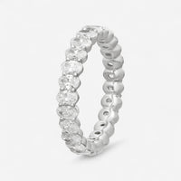 Ina Mar 14K White Gold Oval Cut Eternity Diamond Band Ring Sz. 7 KR106226Q-G