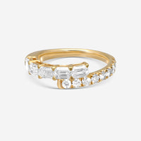 Ina Mar 14K Yellow Gold Round & Emerald Cut Diamond Wrap Ring Sz. 7 KR106666YQ-G