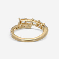 Ina Mar 14K Yellow Gold Round & Emerald Cut Diamond Wrap Ring Sz. 7 KR106666YQ-G