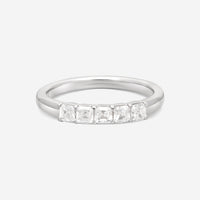 Ina Mar 14K White Gold Asscher Cut Diamond Band Ring Sz. 7 KR106882Q-G