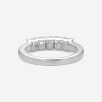 Ina Mar 14K White Gold Emerald Diamond Band Ring Sz. 7 KR106895Q-G