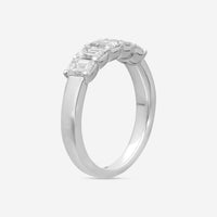 Ina Mar 14K White Gold Emerald Diamond Band Ring Sz. 7 KR106895Q-G